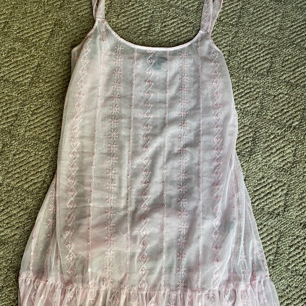 Pink lace gown